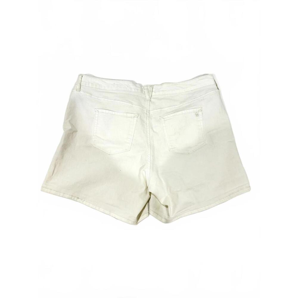 Jessica Simpson White Soft Stretch 6” Inseam Forever Denim Shorts Size 18W - Picture 2 of 8